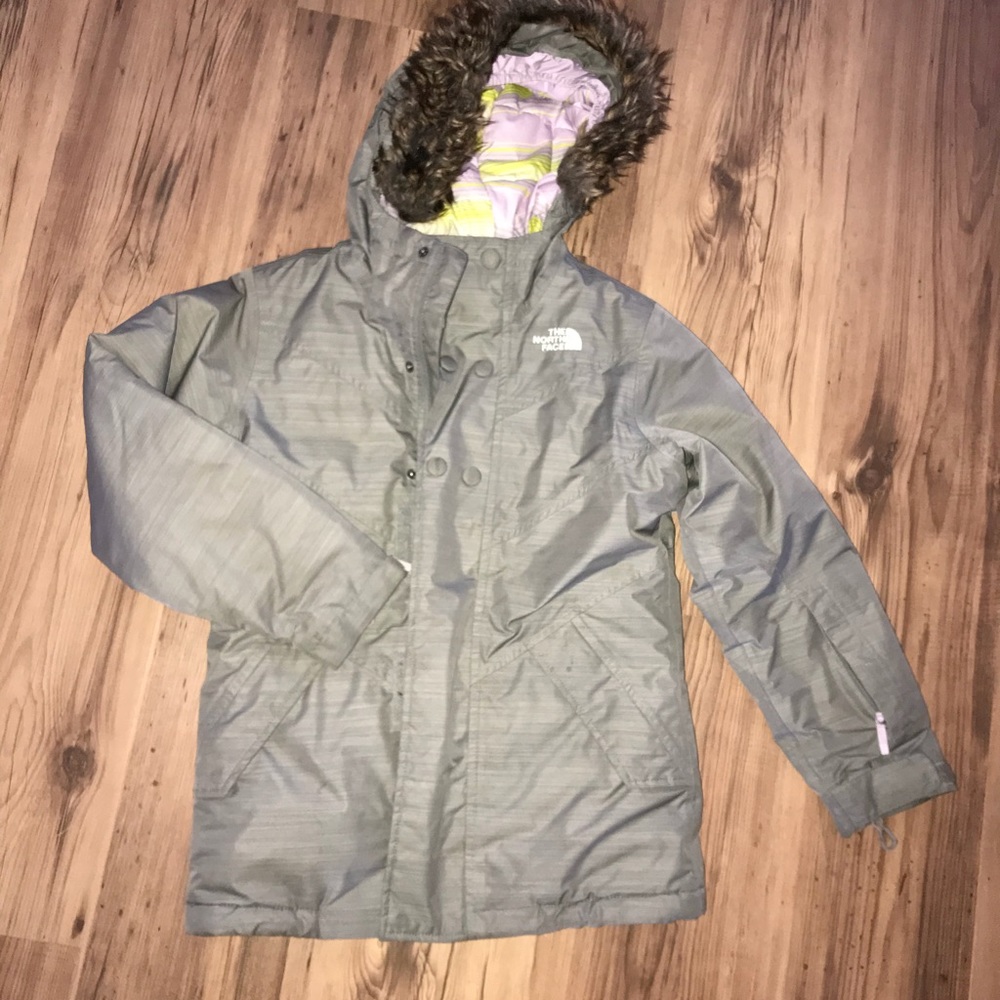 Girls northface jacket coat parka size med 10/12